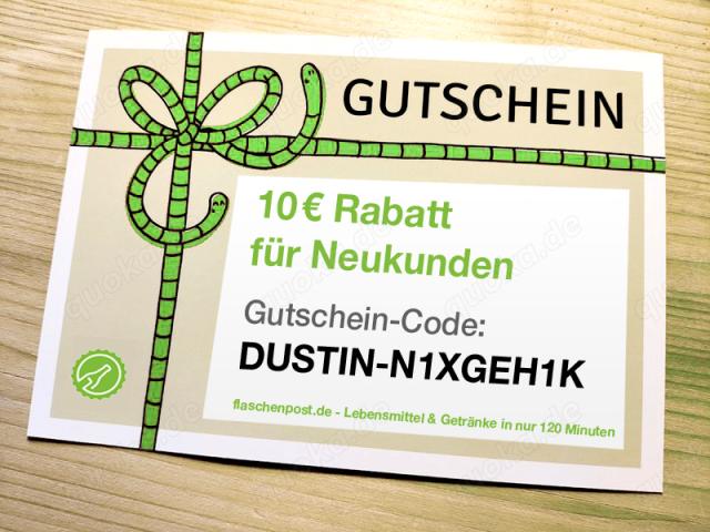 10  Gutschein für Flaschenpost GRATIS - 1